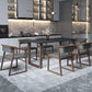 Modern Stone Rectangle Dining Table Solid Wood Base for Dining Room Clearhalo 'Dining Tables & Seating' 'Dining Tables' 'dining_table' 'furn' 'furn_dining_table' 'Furniture' 'Kitchen & Dining Furniture' 7762912