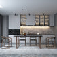 Modern Stone Rectangle Dining Table Solid Wood Base for Dining Room Clearhalo 'Dining Tables & Seating' 'Dining Tables' 'dining_table' 'furn' 'furn_dining_table' 'Furniture' 'Kitchen & Dining Furniture' 7762913