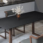Modern Stone Rectangle Dining Table Solid Wood Base for Dining Room Clearhalo 'Dining Tables & Seating' 'Dining Tables' 'dining_table' 'furn' 'furn_dining_table' 'Furniture' 'Kitchen & Dining Furniture' 7762914