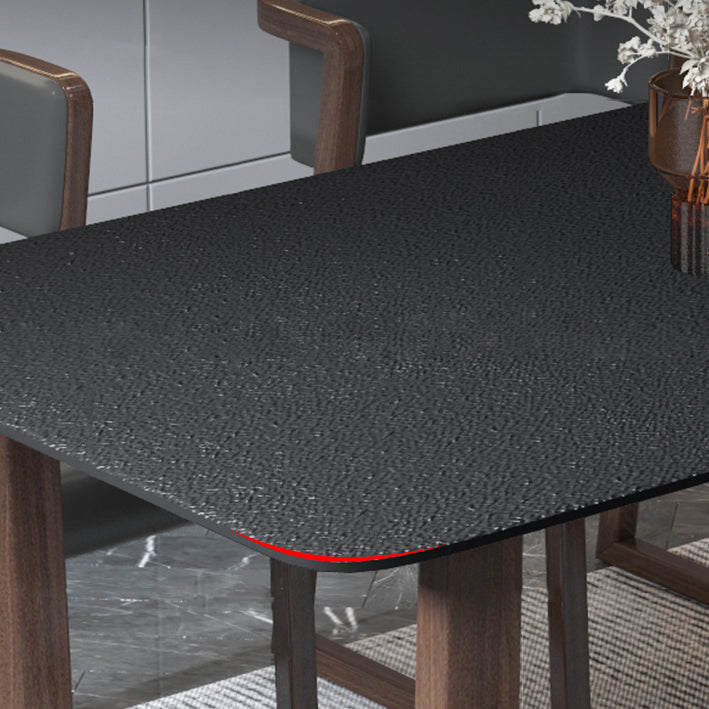 Modern Stone Rectangle Dining Table Solid Wood Base for Dining Room Clearhalo 'Dining Tables & Seating' 'Dining Tables' 'dining_table' 'furn' 'furn_dining_table' 'Furniture' 'Kitchen & Dining Furniture' 7762918