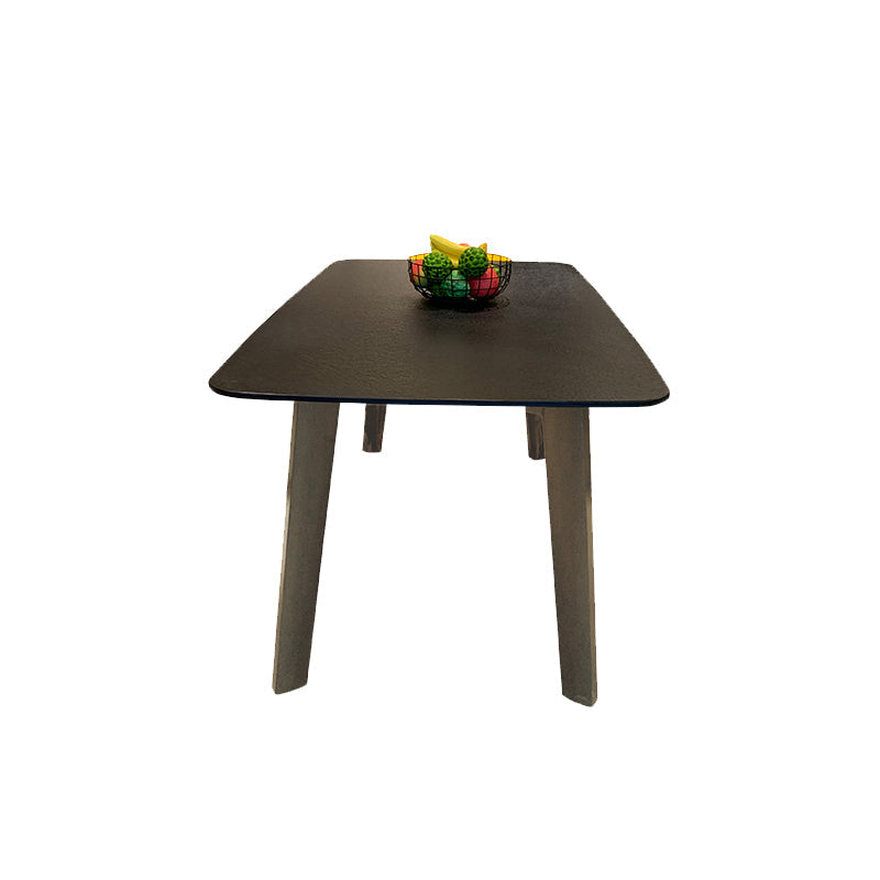 Modern Stone Rectangle Dining Table Solid Wood Table for Dining Room Clearhalo 'Dining Tables & Seating' 'Dining Tables' 'dining_table' 'furn' 'furn_dining_table' 'Furniture' 'Kitchen & Dining Furniture' 7762929