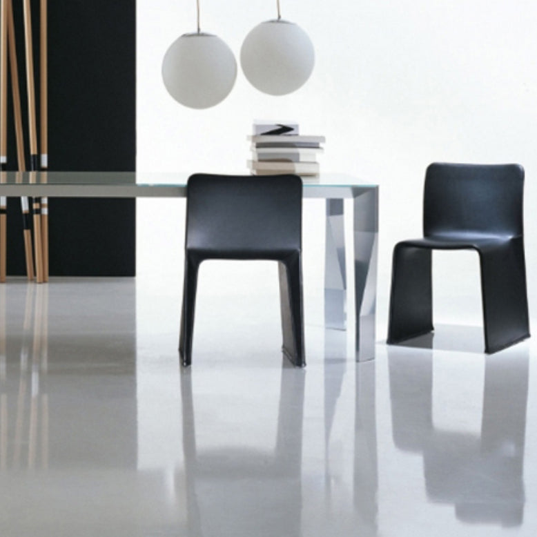 Rectangular Black Stone Table Top Dining Table with 4 Foot Metal Base Clearhalo 'Dining Tables & Seating' 'Dining Tables' 'dining_table' 'furn' 'furn_dining_table' 'Furniture' 'Kitchen & Dining Furniture' 7763003