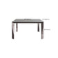 Rectangular Black Stone Table Top Dining Table with 4 Foot Metal Base Clearhalo 'Dining Tables & Seating' 'Dining Tables' 'dining_table' 'furn' 'furn_dining_table' 'Furniture' 'Kitchen & Dining Furniture' 7763006