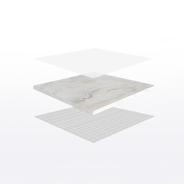 Faux Marble Top 7 Piece Dining Room Chair and Table Set in White Clearhalo 'Dining Room Sets' 'Dining Tables & Seating' 'dining_room_set' 'furn' 'furn_dining_room_set' 'Furniture' 'Kitchen & Dining Furniture' 7763043