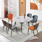 1/2/5/7 Piece Contemporary Style Dining Room Chair and Table Set Table & Chair(s) Orange 7 Piece Set Clearhalo 'Dining Room Sets' 'Dining Tables & Seating' 'dining_room_set' 'furn' 'furn_dining_room_set' 'Furniture' 'Kitchen & Dining Furniture' 7763063