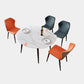 1/2/5/7 Piece Contemporary Style Dining Room Chair and Table Set Table & Chair(s) Orange 5 Piece Set Clearhalo 'Dining Room Sets' 'Dining Tables & Seating' 'dining_room_set' 'furn' 'furn_dining_room_set' 'Furniture' 'Kitchen & Dining Furniture' 7763064