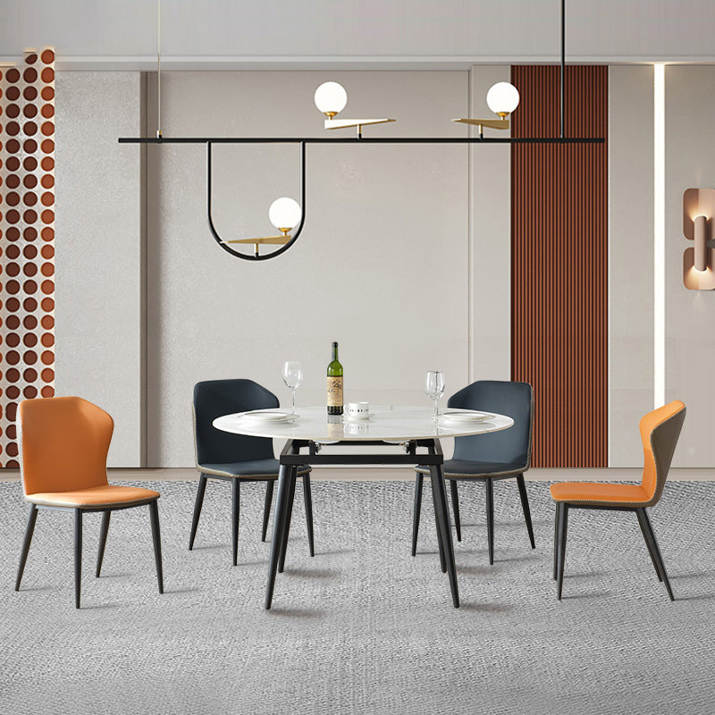 1/2/5/7 Piece Contemporary Style Dining Room Chair and Table Set Clearhalo 'Dining Room Sets' 'Dining Tables & Seating' 'dining_room_set' 'furn' 'furn_dining_room_set' 'Furniture' 'Kitchen & Dining Furniture' 7763066