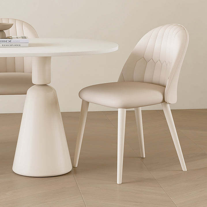 1/5 piezas de forma ovalada muebles de comedor de piedra en blanco