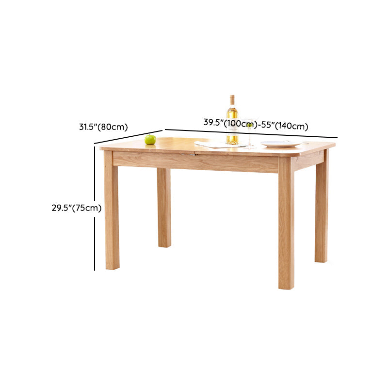 1/5 Piece Solid Wood Rectangle Dining Room Chair and Table Set