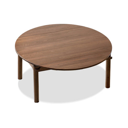 家のために4つの椅子を備えたモダンなソリッドウッドダイニングテーブルセットドロップリーフ