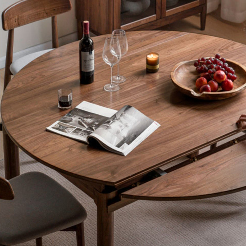 家のために4つの椅子を備えたモダンなソリッドウッドダイニングテーブルセットドロップリーフ