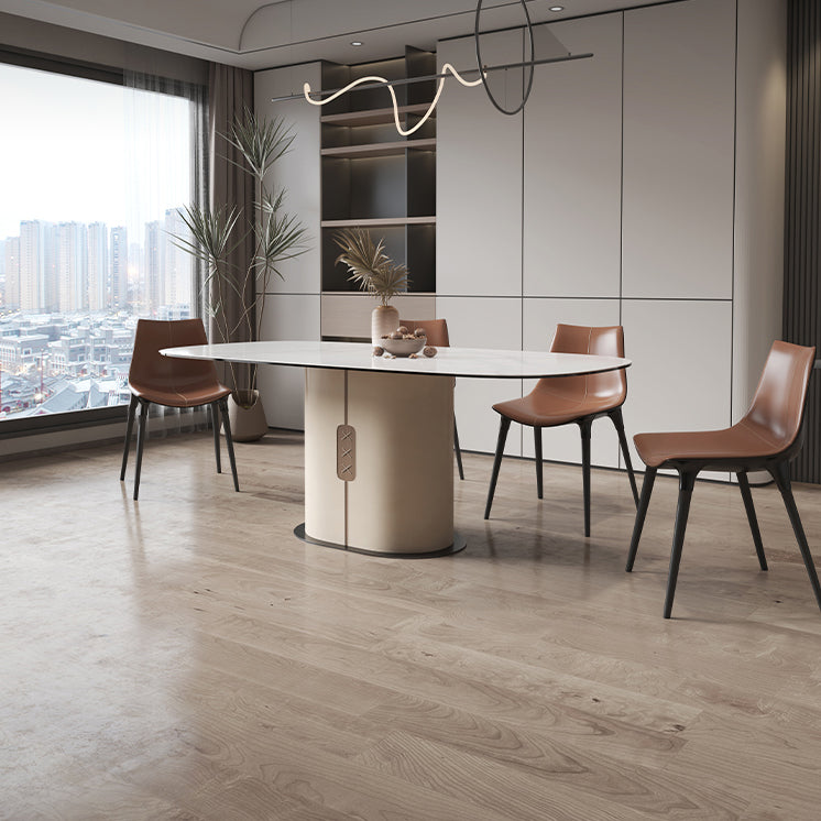 1/4/5/6/7ピース焼結石の長方形の形状ダイニングテーブルセット