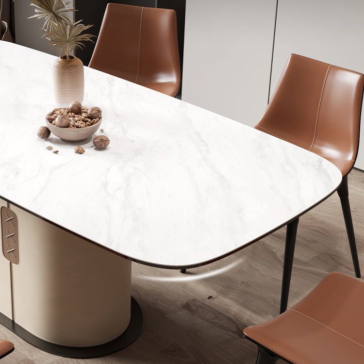 1/4/5/6/7ピース焼結石の長方形の形状ダイニングテーブルセット