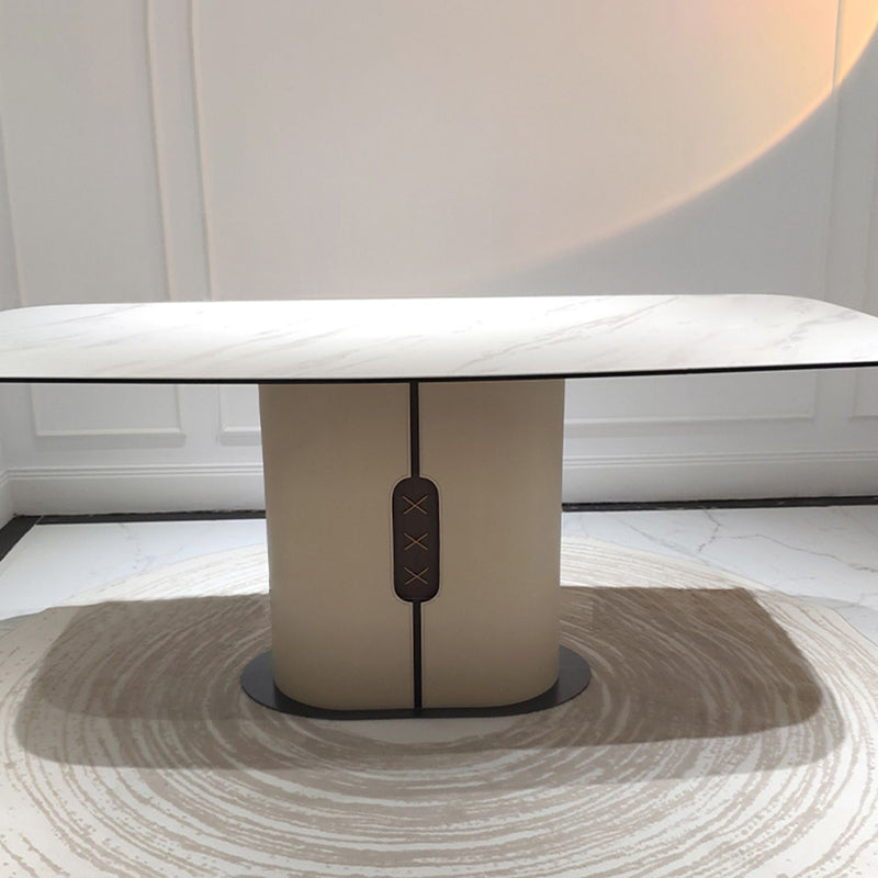 1/4/5/6/7ピース焼結石の長方形の形状ダイニングテーブルセット