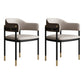 Modern Open Back Arm Chair Metal and Faux Leather Dining Chair 2 Piece Set Clearhalo 'Dining Chairs' 'Dining Tables & Seating' 'dining_chair' 'furn' 'furn_dining_chair' 'Furniture' 'Kitchen & Dining Furniture' 7763191