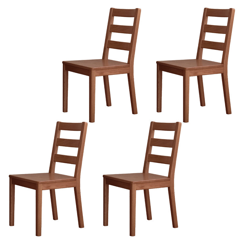 Leadder in legno massiccio contemporaneo da pranzo e sedie accenti