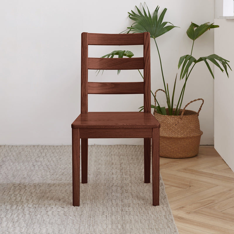 Leadder in legno massiccio contemporaneo da pranzo e sedie accenti