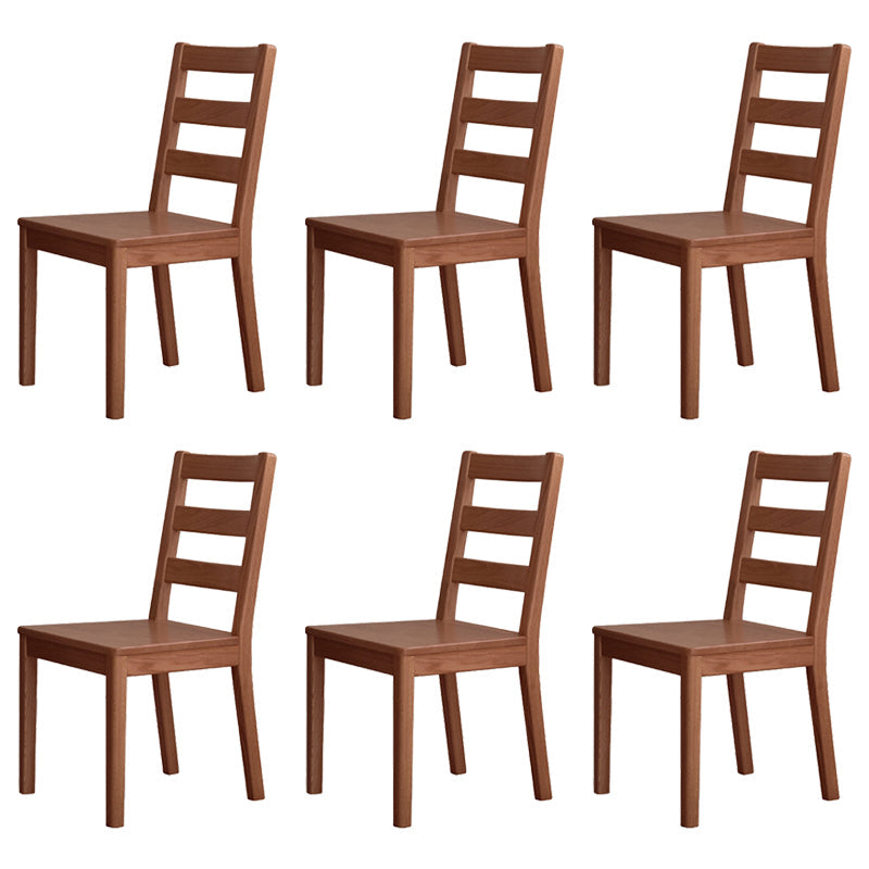 Leadder in legno massiccio contemporaneo da pranzo e sedie accenti