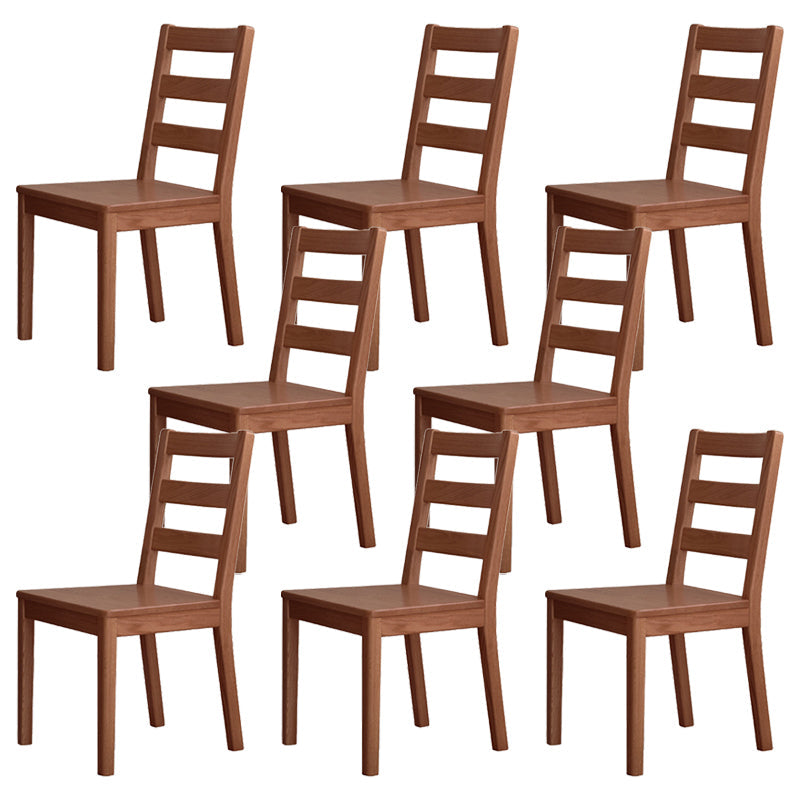 Leadder in legno massiccio contemporaneo da pranzo e sedie accenti