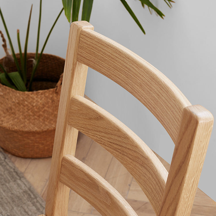 Leadder in legno massiccio contemporaneo da pranzo e sedie accenti