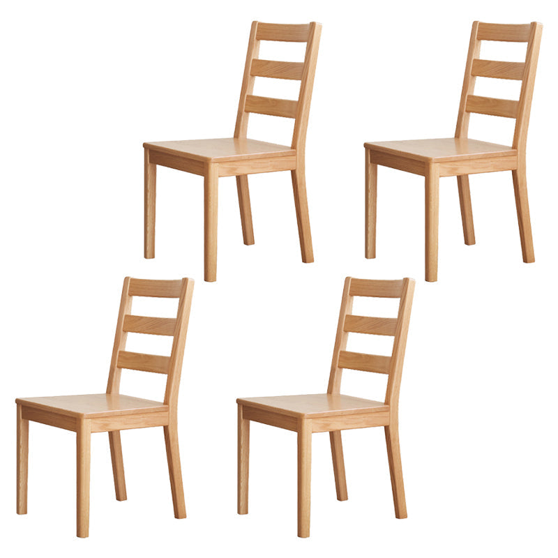 Leadder in legno massiccio contemporaneo da pranzo e sedie accenti