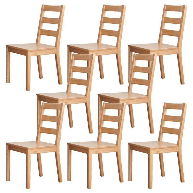 Leadder in legno massiccio contemporaneo da pranzo e sedie accenti