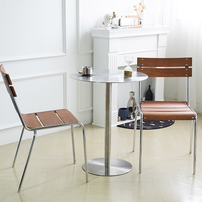 Sala da pranzo gamba d'argento contemporanea apertura sedia da pranzo senza bracciole