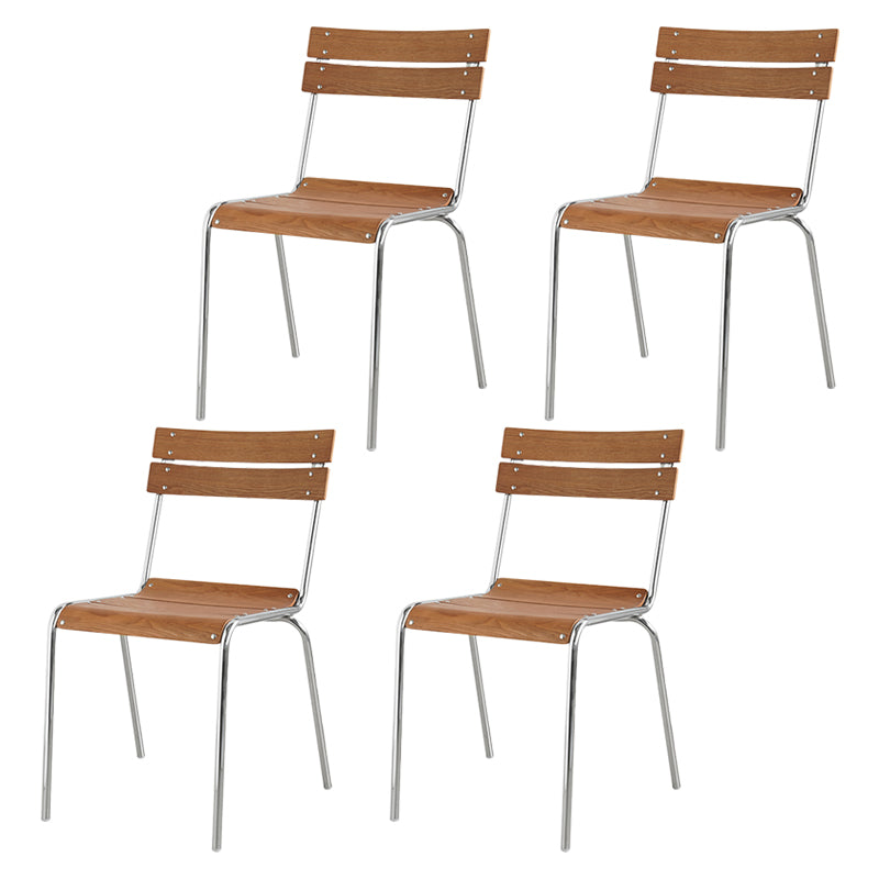 Sala da pranzo gamba d'argento contemporanea apertura sedia da pranzo senza bracciole