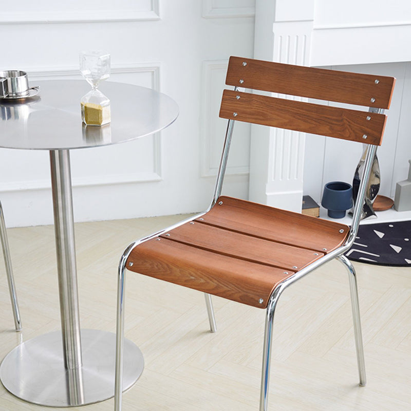 Sala da pranzo gamba d'argento contemporanea apertura sedia da pranzo senza bracciole