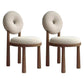 Silla de comedor sin brazo de madera sólida de comedor tapizado contemporáneo