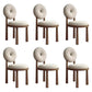 Silla de comedor sin brazo de madera sólida de comedor tapizado contemporáneo