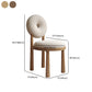 Silla de comedor sin brazo de madera sólida de comedor tapizado contemporáneo