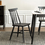 Sedia da pranzo in legno massiccio contemporaneo.