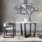Black Legs Solid Wood and Faux Leather Dining Accent Chair for Home
