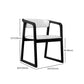 Black Legs Solid Wood and Faux Leather Dining Accent Chair for Home
