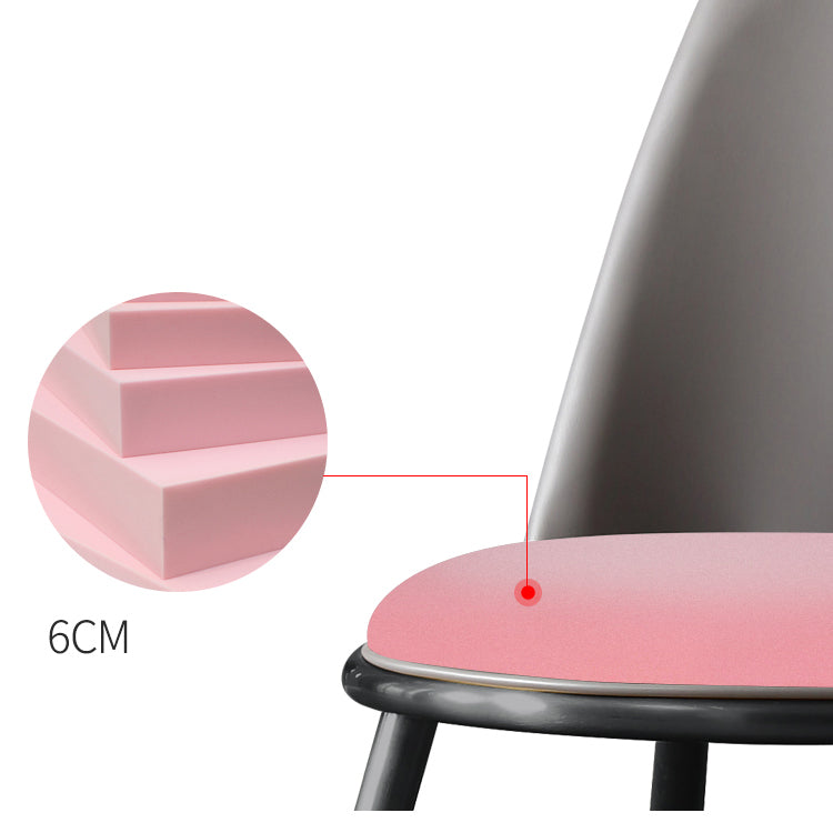 Sedie da pranzo in pista finto e metallo contemporanee per cucina