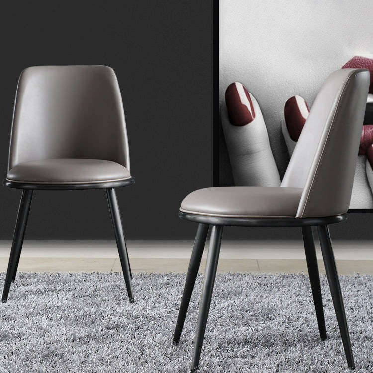 Sedie da pranzo in pista finto e metallo contemporanee per cucina