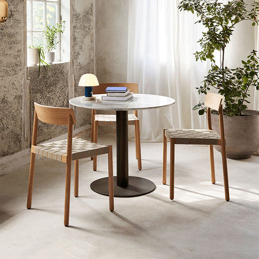 Silla de comedor de brazo sin espalda de madera maciza moderna para el hogar para el hogar