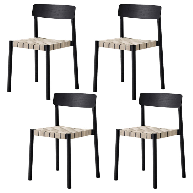 Moderno sedia da pranzo in legno massiccio a legno massiccio.