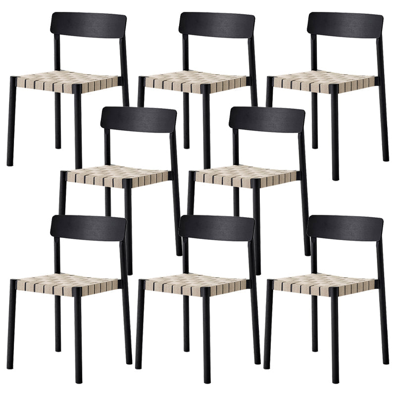 Moderno sedia da pranzo in legno massiccio a legno massiccio.