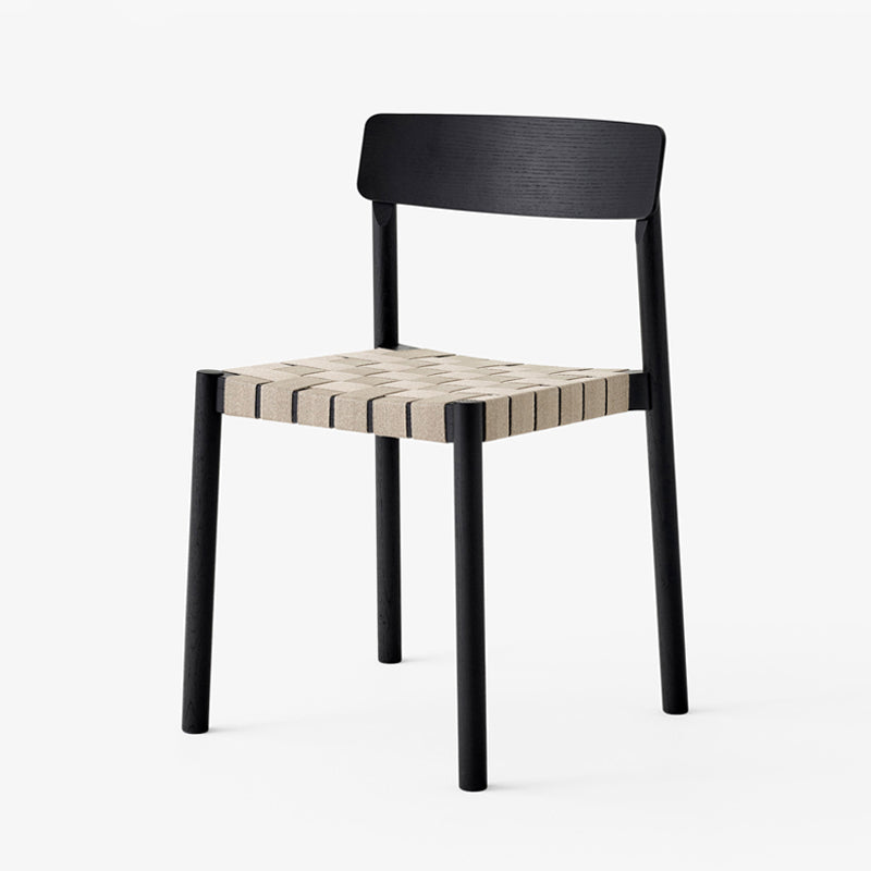 Moderno sedia da pranzo in legno massiccio a legno massiccio.