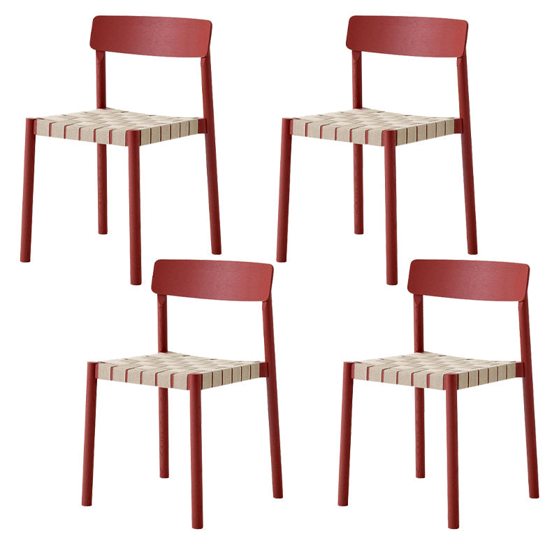 Moderno sedia da pranzo in legno massiccio a legno massiccio.