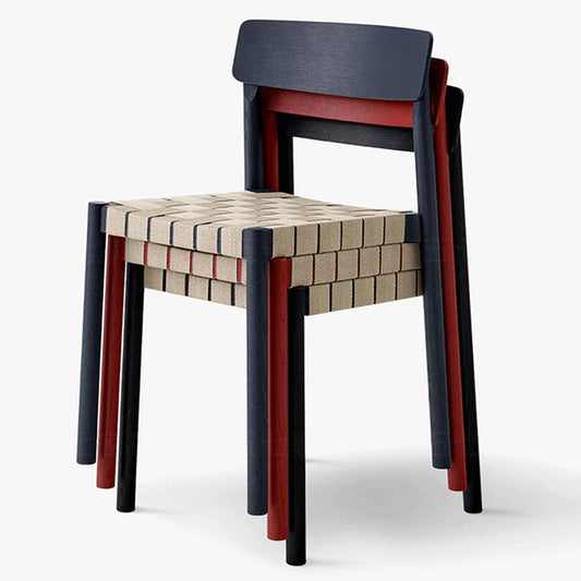 Silla de comedor de brazo sin espalda de madera maciza moderna para el hogar para el hogar