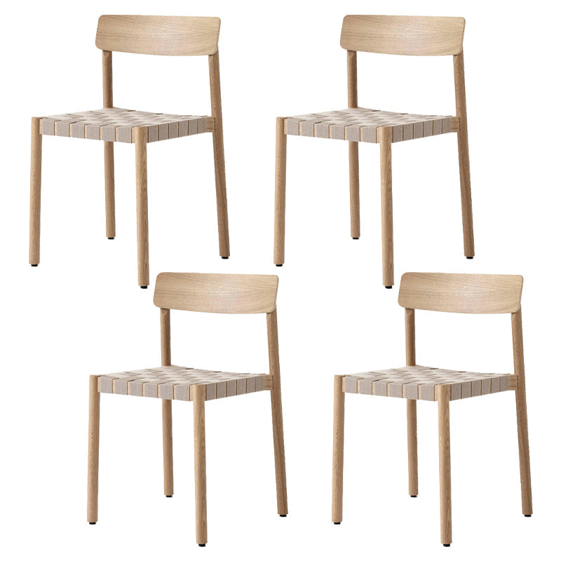 Moderno sedia da pranzo in legno massiccio a legno massiccio.