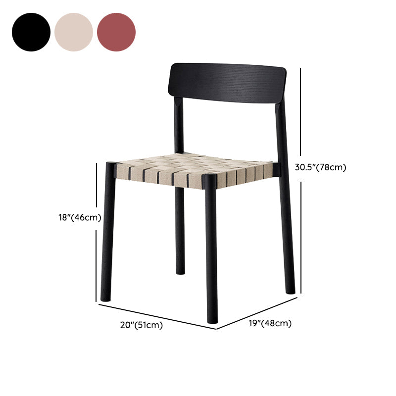 Moderno sedia da pranzo in legno massiccio a legno massiccio.