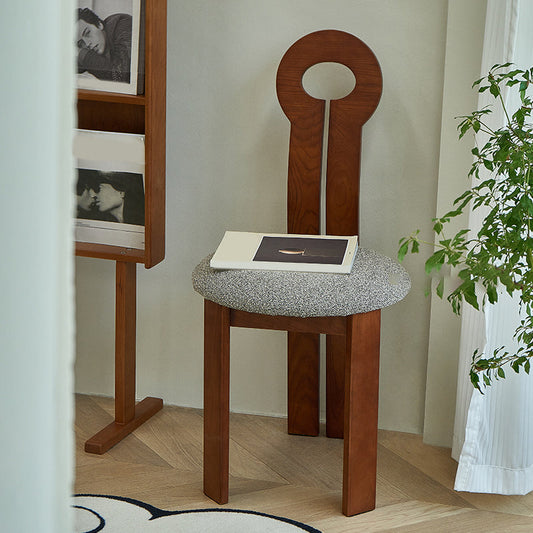 Silla de comedor sin tramas de madera sólida de madera de madera sólida para el brazo de madera sólida