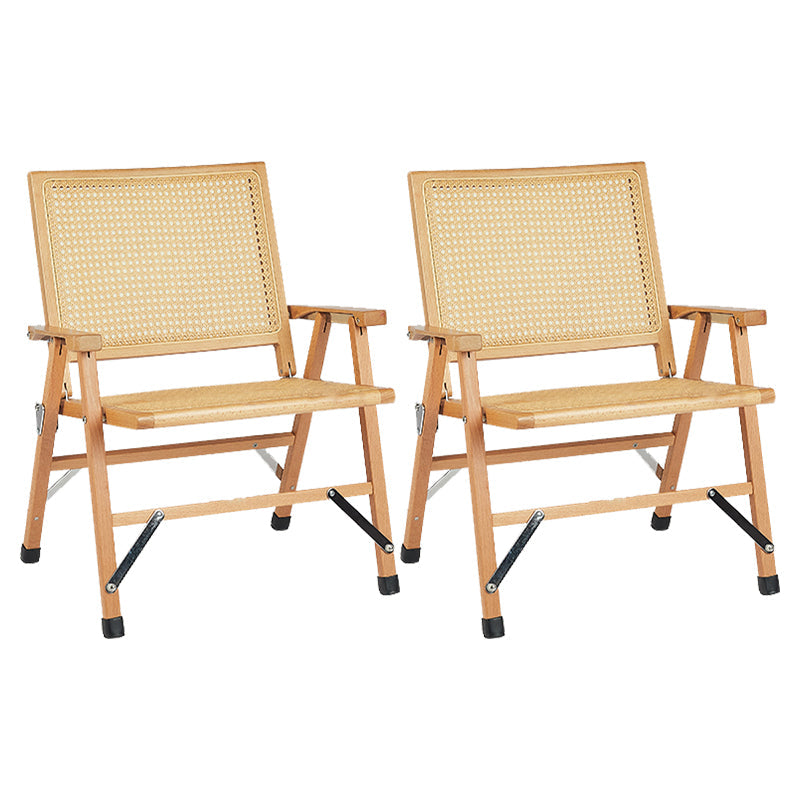 Casa contemporanea Canna in legno massiccio Sedie da pranzo senza braccio