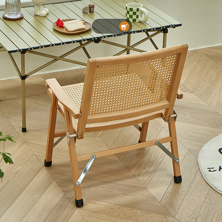 Casa contemporanea Canna in legno massiccio Sedie da pranzo senza braccio