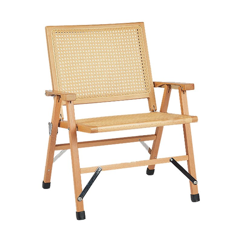 Casa contemporanea Canna in legno massiccio Sedie da pranzo senza braccio