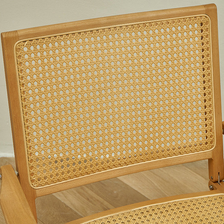 Casa contemporanea Canna in legno massiccio Sedie da pranzo senza braccio